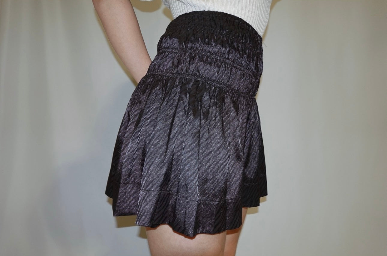 Shirred Wide Leg Shorts