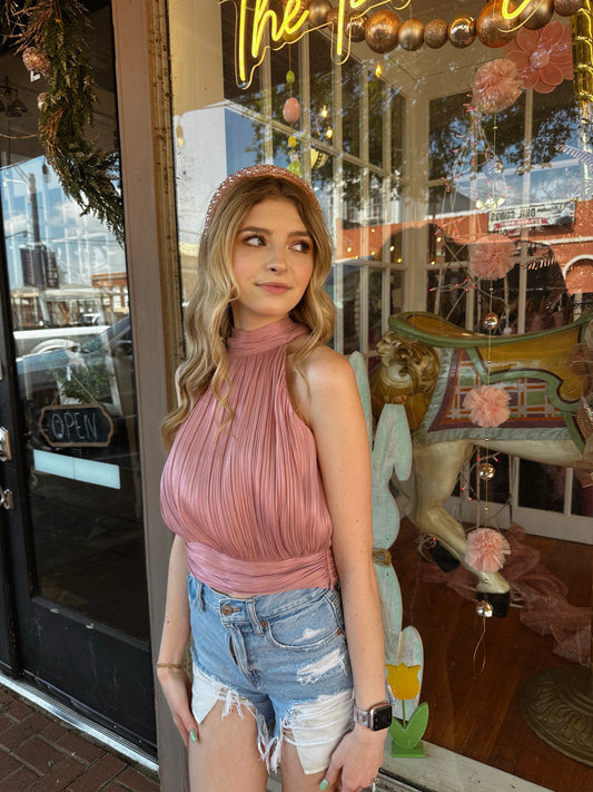 Mauve Halter Top