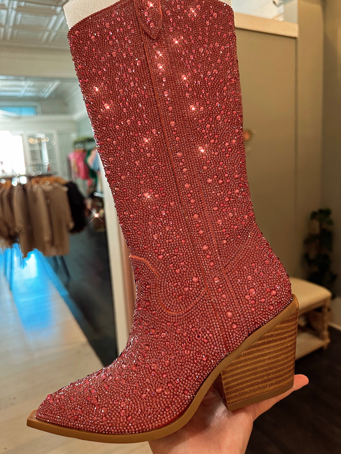 Glitzy Rhinestone Boots