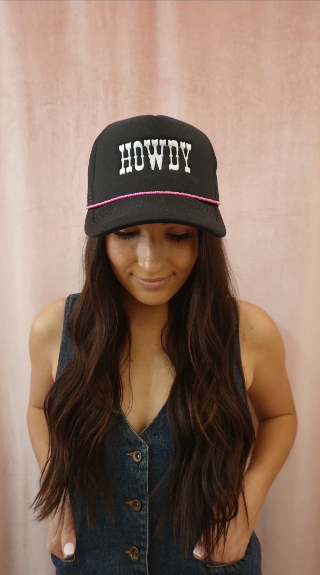 Howdy Beaded Trucker Hat