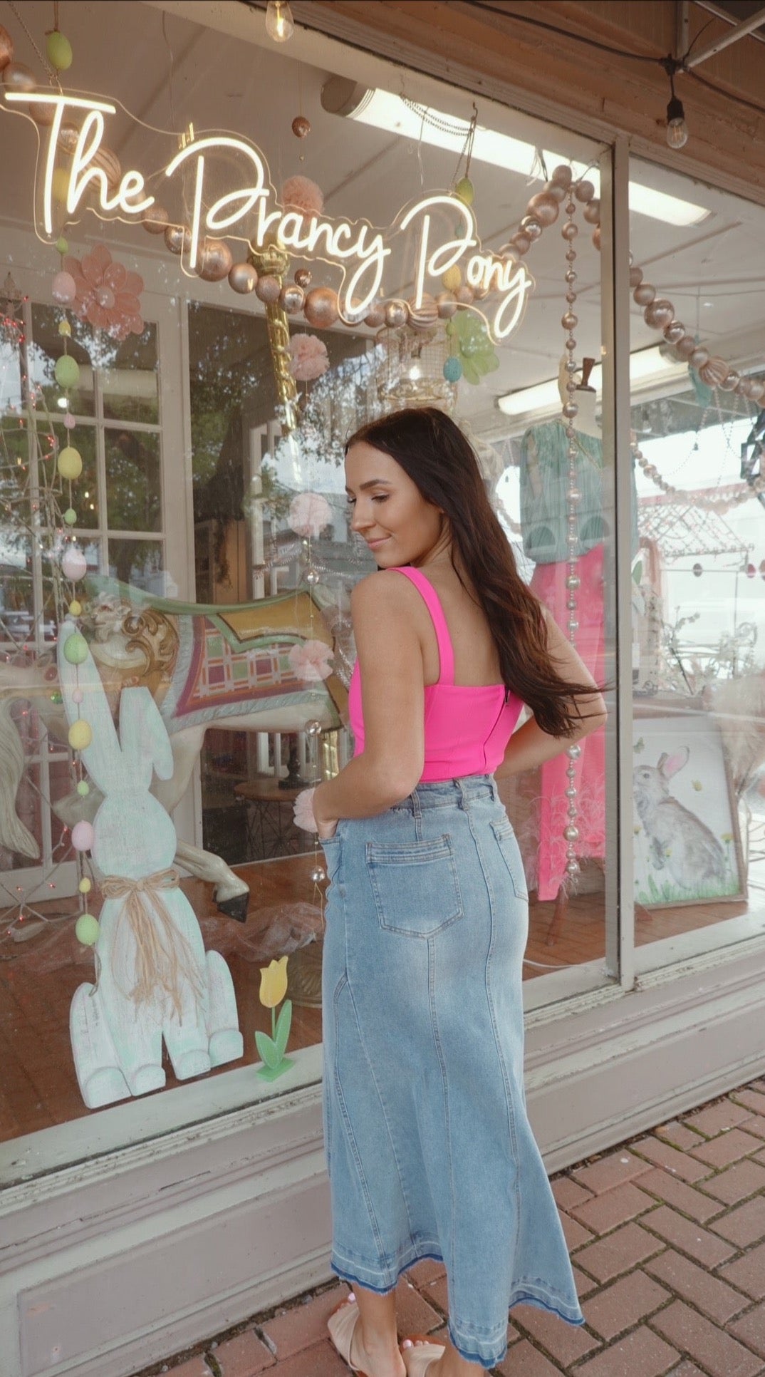 Long Denim Skirt